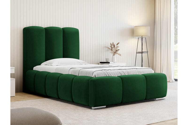 Gioia Sängram med Förvaring 90x200 cm - Grön - Möbler - Säng - Sängram & sängstomme