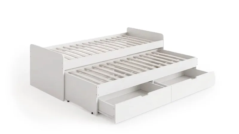 Granvik Sängram 90x200 cm utdragbar med extrasäng och förvaring - utan madrass, undefined