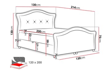 Hestra Lux Sängpaket Kontinentalsäng 120x200 cm - Svart - Möbler - Säng - Komplett sängpaket