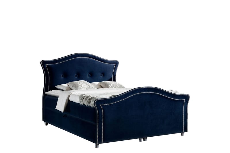 Hestra Lux Sängpaket Kontinentalsäng 200x200 cm, Blå