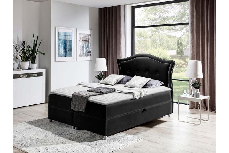 Hestra Sängpaket Kontinentalsäng 120x200 cm - Svart - Möbler - Säng - Komplett sängpaket