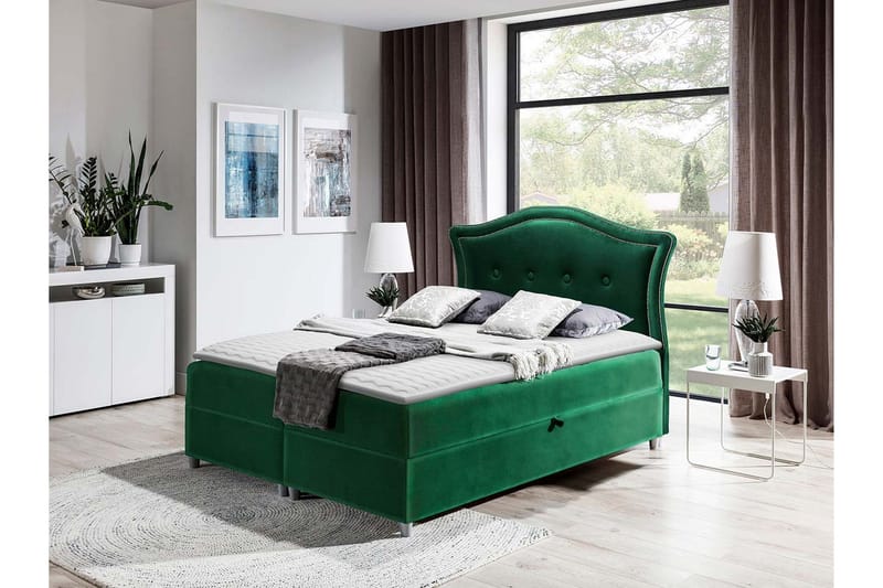 Hestra Sängpaket Kontinentalsäng 140x200 cm - Grön - Möbler - Säng - Komplett sängpaket
