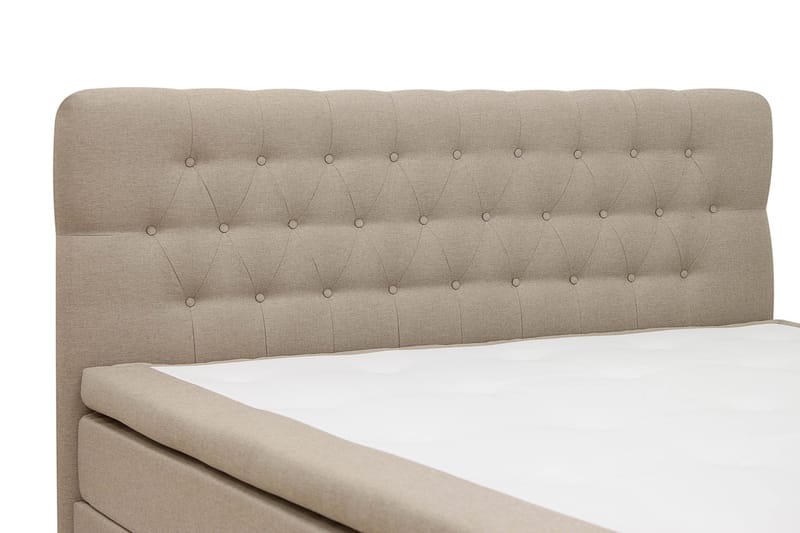 Hilton Komplett Sängpaket 160x200 cm Kontinentalsäng med diamant sänggavel - Beige - Möbler - Säng - Komplett sängpaket