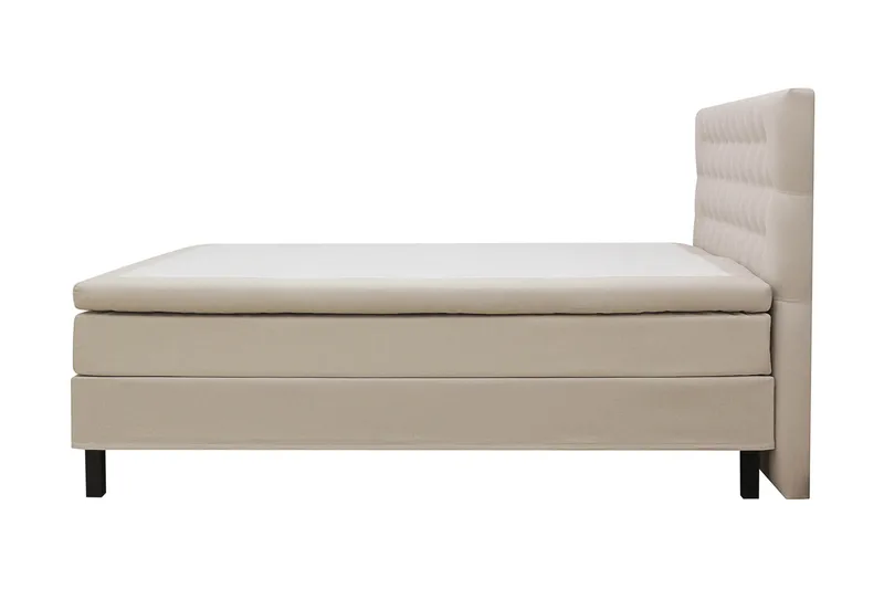 Hilton Komplett Sängpaket 160x200 cm Kontinentalsäng med diamant sänggavel - Beige - Möbler - Säng - Kontinentalsäng