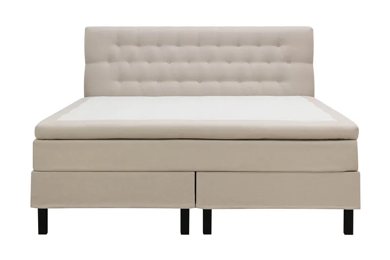 Hilton Komplett Sängpaket 160x200 cm Kontinentalsäng med diamant sänggavel, Beige