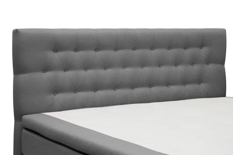Hilton Komplett Sängpaket 160x200 cm Kontinentalsäng med diamant sänggavel - Grå - Möbler - Säng - Kontinentalsäng