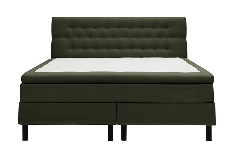 Hilton Komplett Sängpaket 160x200 cm Kontinentalsäng med diamant sänggavel - Grön - Möbler - Säng - Kontinentalsäng