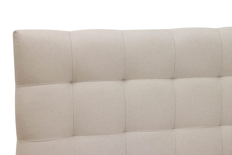Hilton Komplett Sängpaket 160x200 cm Kontinentalsäng med rutad sänggavel - Beige - Möbler - Säng - Komplett sängpaket