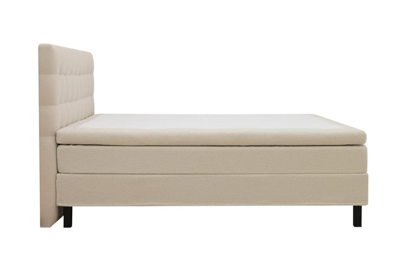 Hilton Komplett Sängpaket 160x200 cm Kontinentalsäng med rutad sänggavel - Beige - Möbler - Säng - Komplett sängpaket