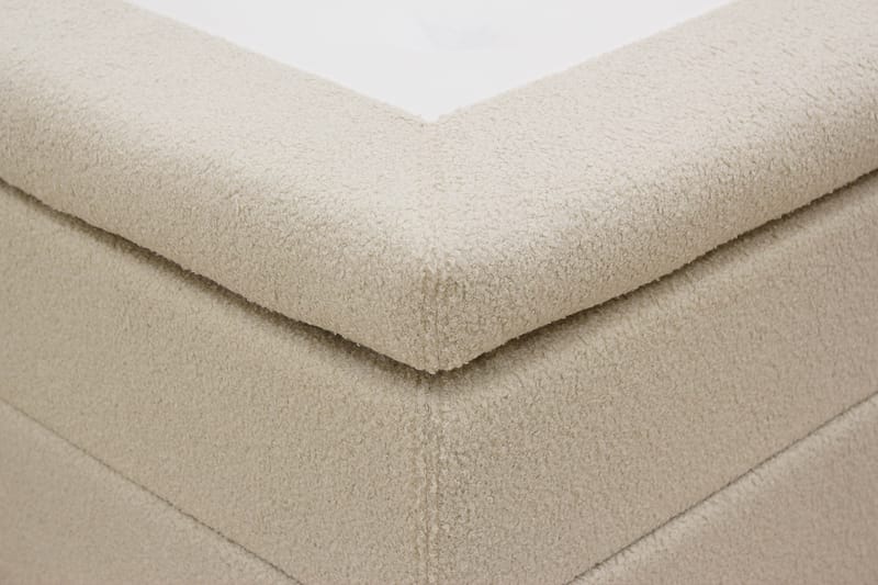 Hilton Komplett Sängpaket 160x200 cm Kontinentalsäng med rutad sänggavel - Beige - Möbler - Säng - Komplett sängpaket