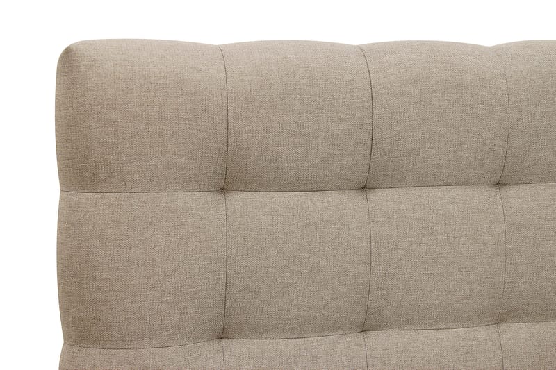 Hilton Komplett Sängpaket 160x200 cm Kontinentalsäng med rutad sänggavel - Beige - Möbler - Säng - Komplett sängpaket