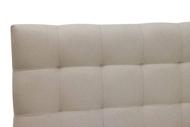 Hilton Komplett Sängpaket 160x200 cm Kontinentalsäng med rutad sänggavel - Beige - Möbler - Säng - Komplett sängpaket