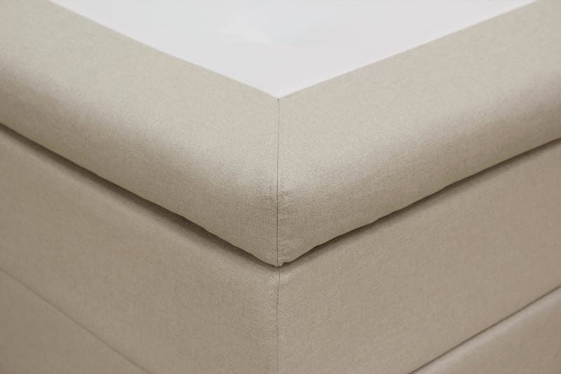 Hilton Komplett Sängpaket 160x200 cm Kontinentalsäng med rutad sänggavel - Beige - Möbler - Säng - Komplett sängpaket