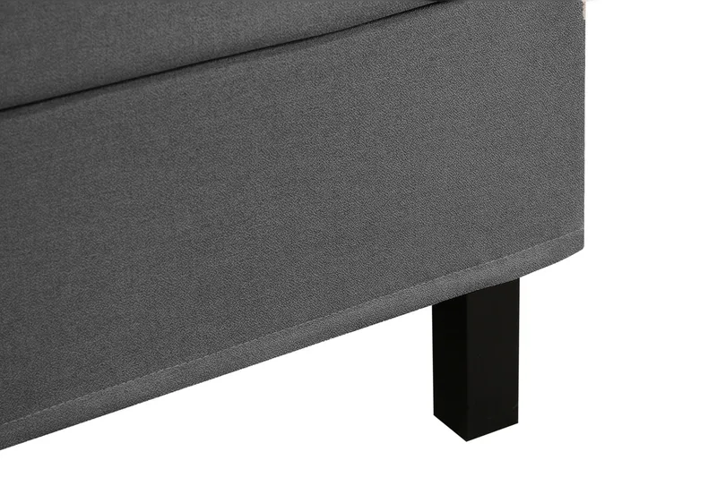 Hilton Komplett Sängpaket 160x200 cm Kontinentalsäng med rutad sänggavel - Grå - Möbler - Säng - Kontinentalsäng