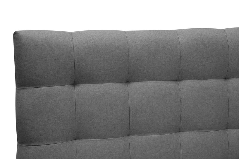 Hilton Komplett Sängpaket 160x200 cm Kontinentalsäng med rutad sänggavel - Grå - Möbler - Säng - Komplett sängpaket