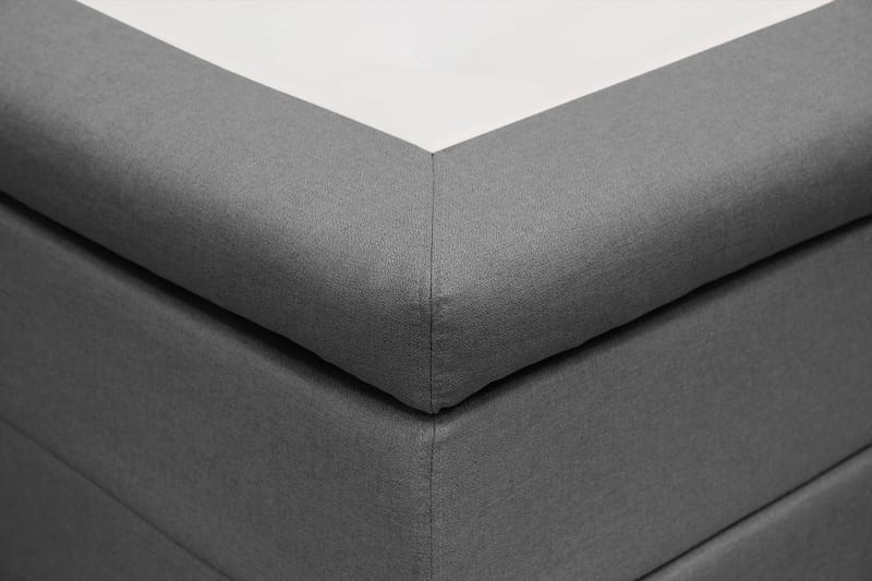 Hilton Komplett Sängpaket 160x200 cm Kontinentalsäng med rutad sänggavel - Grå - Möbler - Säng - Komplett sängpaket