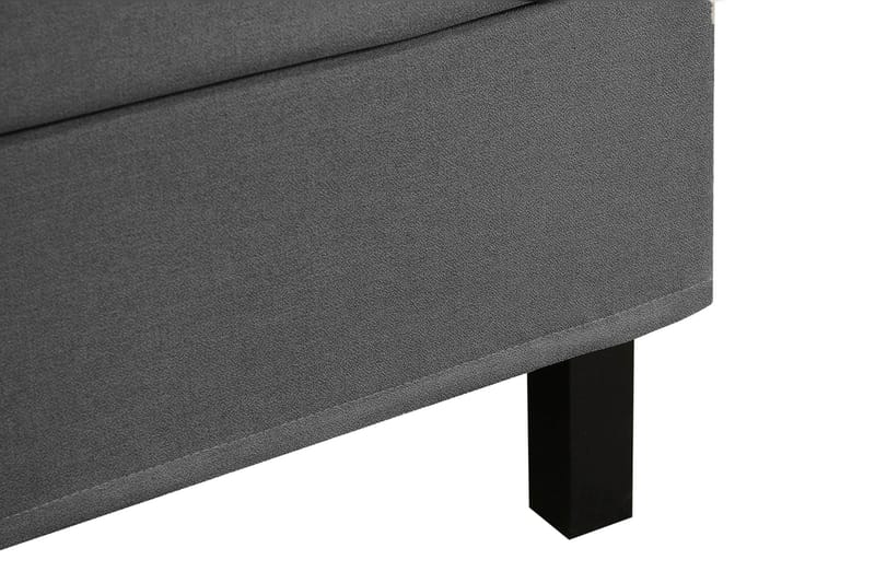 Hilton Komplett Sängpaket 160x200 cm Kontinentalsäng med rutad sänggavel - Grå - Möbler - Säng - Komplett sängpaket