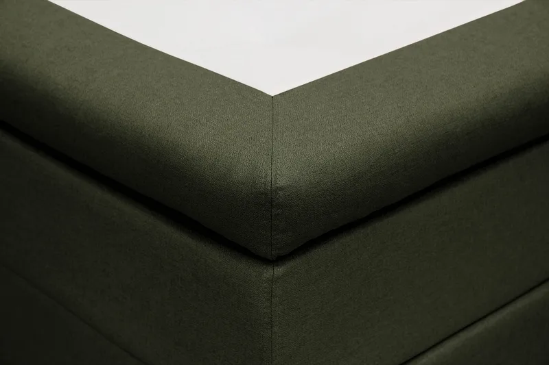 Hilton Komplett Sängpaket 160x200 cm Kontinentalsäng med rutad sänggavel - Grön - Möbler - Säng - Kontinentalsäng