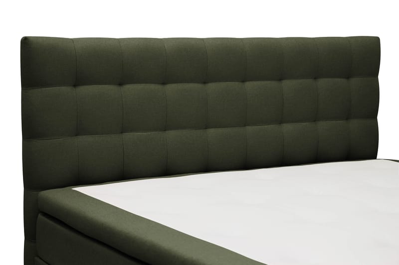Hilton Komplett Sängpaket 160x200 cm Kontinentalsäng med rutad sänggavel - Grön - Möbler - Säng - Komplett sängpaket