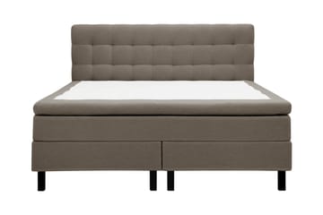 Hilton Komplett Sängpaket 160x200 cm Kontinentalsäng med rutad sänggavel i bouclé