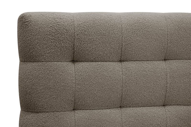 Hilton Komplett Sängpaket 160x200 cm Kontinentalsäng med rutad sänggavel i bouclé - Brun - Möbler - Säng - Komplett sängpaket