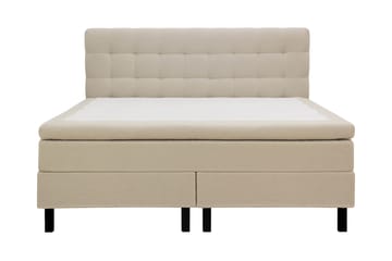 Hilton Komplett Sängpaket 160x200 cm Kontinentalsäng med rutad sänggavel i teddy