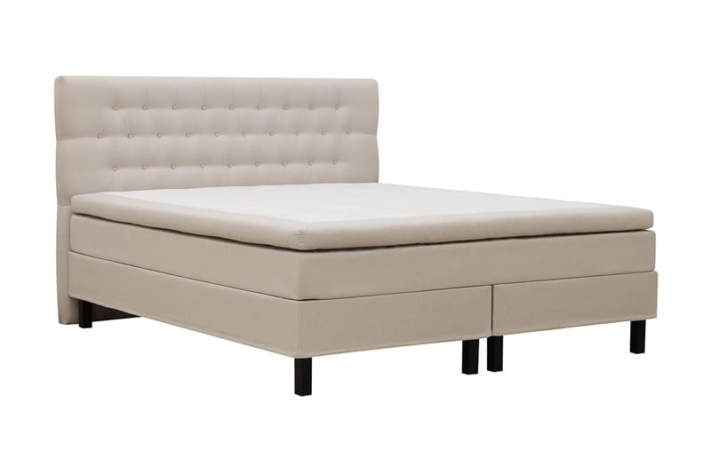 Hilton Komplett Sängpaket 180x200 cm Kontinentalsäng med diamant sänggavel - Beige - Möbler - Säng - Komplett sängpaket