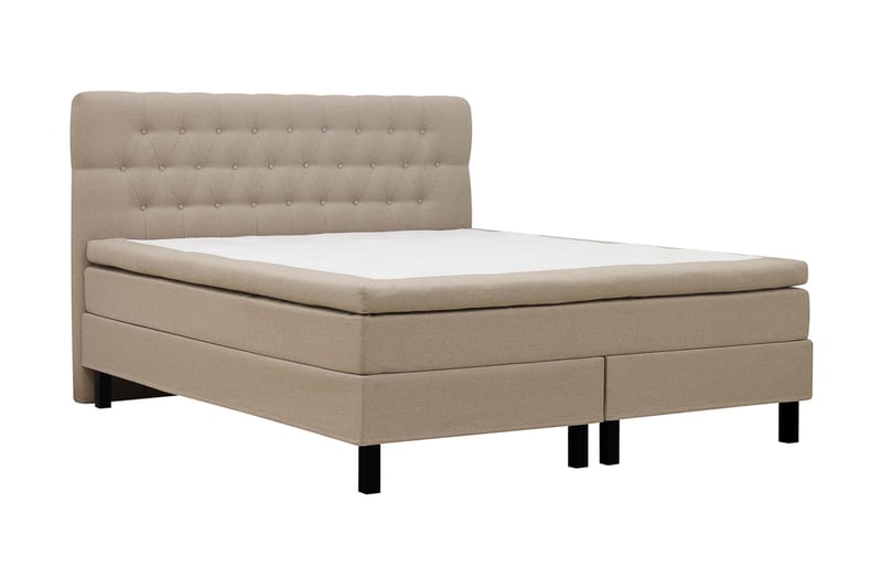Hilton Komplett Sängpaket 180x200 cm Kontinentalsäng med diamant sänggavel - Beige - Möbler - Säng - Komplett sängpaket