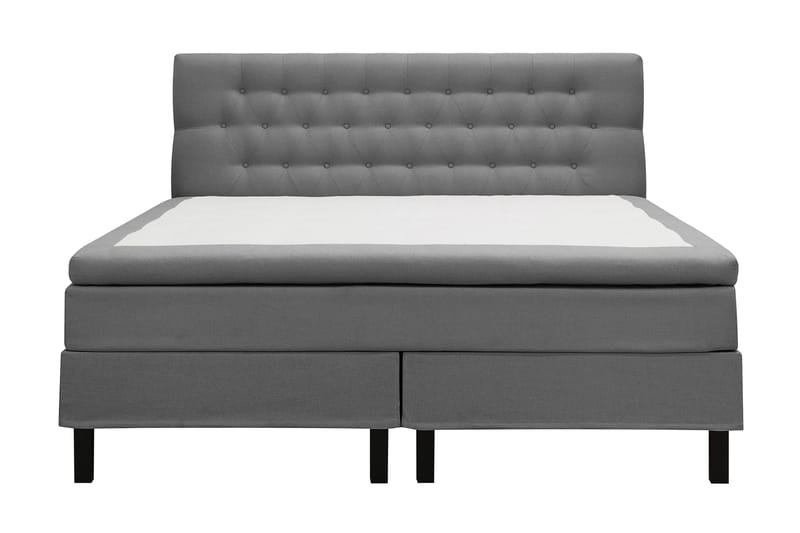 Hilton Komplett Sängpaket 180x200 cm Kontinentalsäng med diamant sänggavel - Grå - Möbler - Säng - Komplett sängpaket