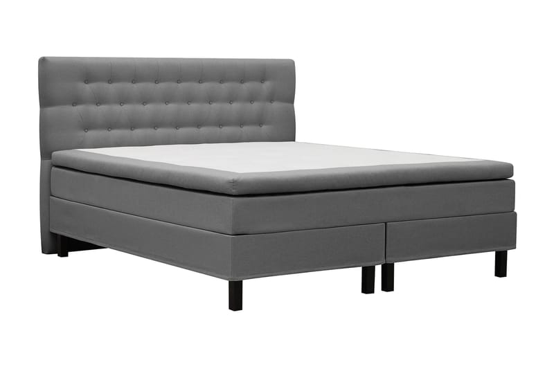Hilton Komplett Sängpaket 180x200 cm Kontinentalsäng med diamant sänggavel - Grå - Möbler - Säng - Komplett sängpaket