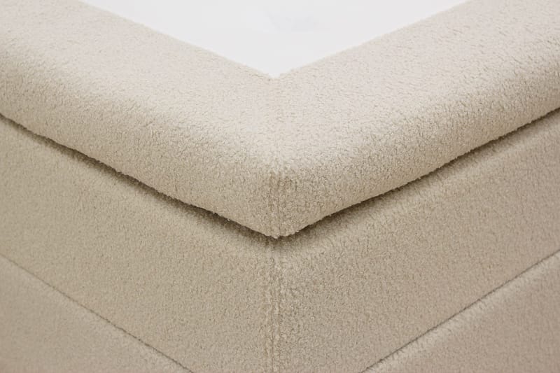 Hilton Komplett Sängpaket 180x200 cm Kontinentalsäng med rutad sänggavel - Beige / Teddy - Möbler - Säng - Kontinentalsäng