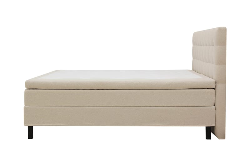 Hilton Komplett Sängpaket 180x200 cm Kontinentalsäng med rutad sänggavel - Beige / Teddy - Möbler - Säng - Kontinentalsäng