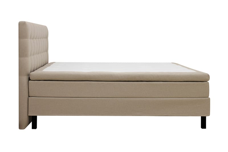 Hilton Komplett Sängpaket 180x200 cm Kontinentalsäng med rutad sänggavel - Beige - Möbler - Säng - Komplett sängpaket
