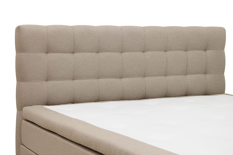 Hilton Komplett Sängpaket 180x200 cm Kontinentalsäng med rutad sänggavel - Beige - Möbler - Säng - Komplett sängpaket
