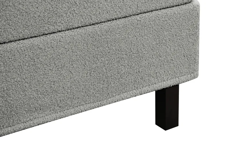 Hilton Komplett Sängpaket 180x200 cm Kontinentalsäng med rutad sänggavel - Grå - Möbler - Säng - Kontinentalsäng