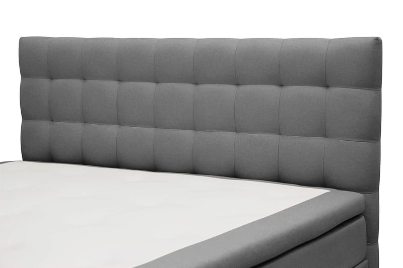 Hilton Komplett Sängpaket 180x200 cm Kontinentalsäng med rutad sänggavel - Grå - Möbler - Säng - Kontinentalsäng
