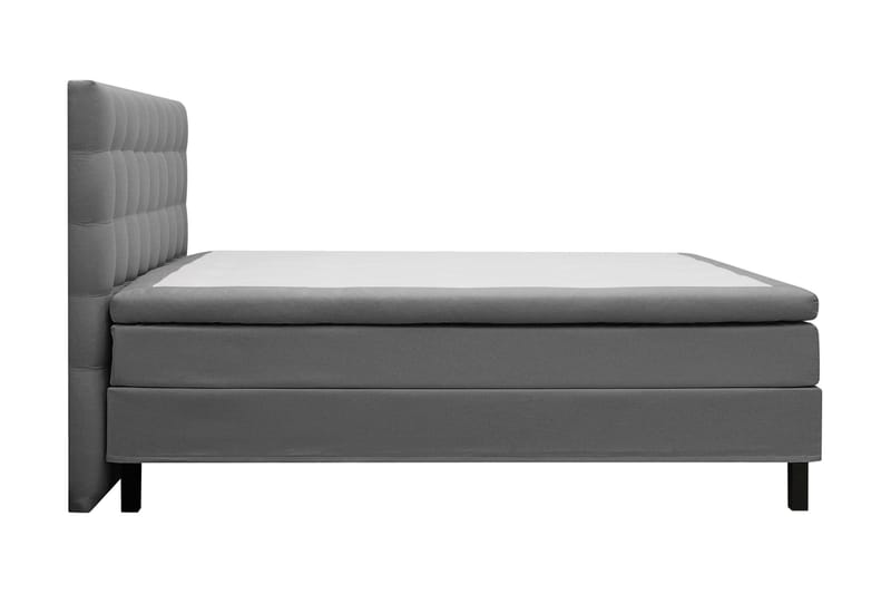 Hilton Komplett Sängpaket 180x200 cm Kontinentalsäng med rutad sänggavel - Grå - Möbler - Säng - Komplett sängpaket