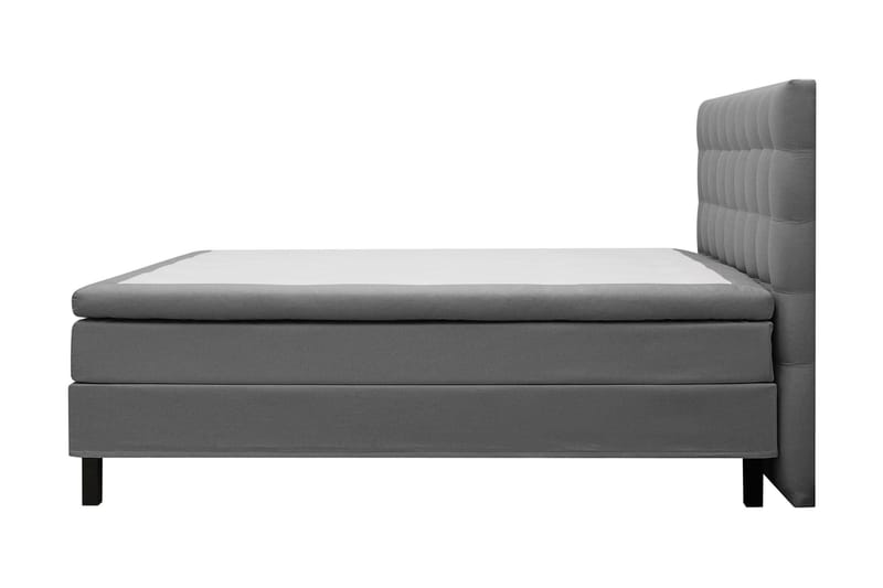 Hilton Komplett Sängpaket 180x200 cm Kontinentalsäng med rutad sänggavel - Grå - Möbler - Säng - Kontinentalsäng