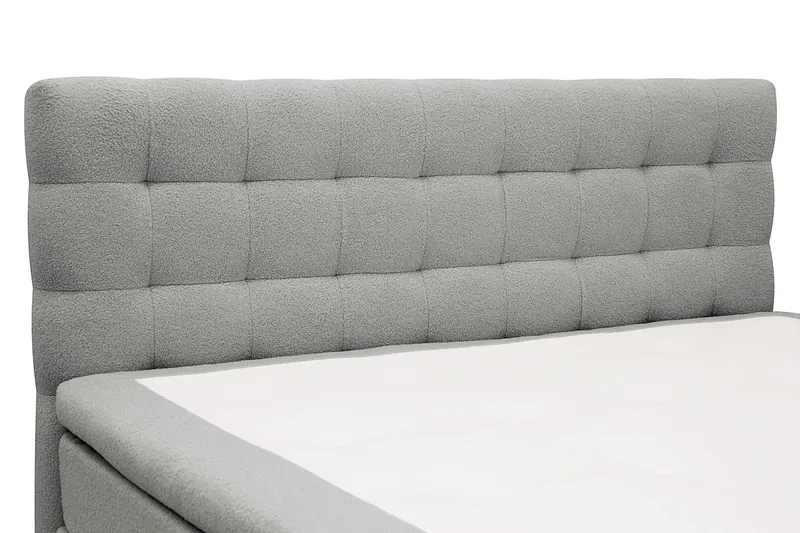 Hilton Komplett Sängpaket 180x200 cm Kontinentalsäng med rutad sänggavel - Grå - Möbler - Säng - Kontinentalsäng