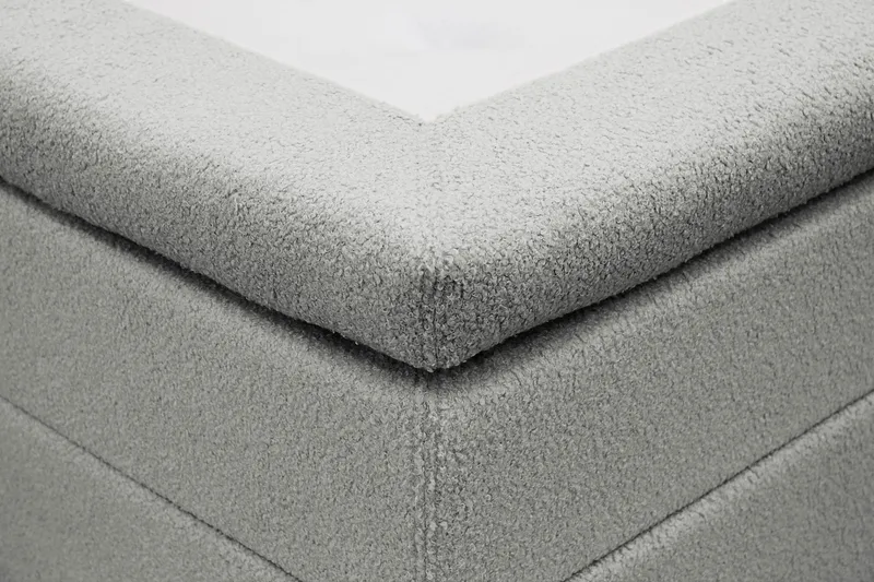 Hilton Komplett Sängpaket 180x200 cm Kontinentalsäng med rutad sänggavel - Grå - Möbler - Säng - Kontinentalsäng