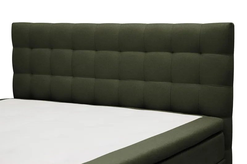 Hilton Komplett Sängpaket 180x200 cm Kontinentalsäng med rutad sänggavel - Grön - Möbler - Säng - Kontinentalsäng