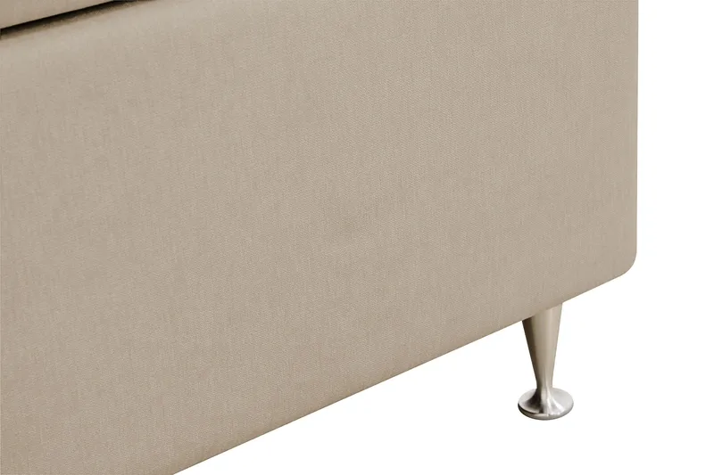 Hilton Lyx Komplett Sängpaket 160x200 cm Kontinentalsäng med knappad sänggavel - Beige - Möbler - Säng - Kontinentalsäng