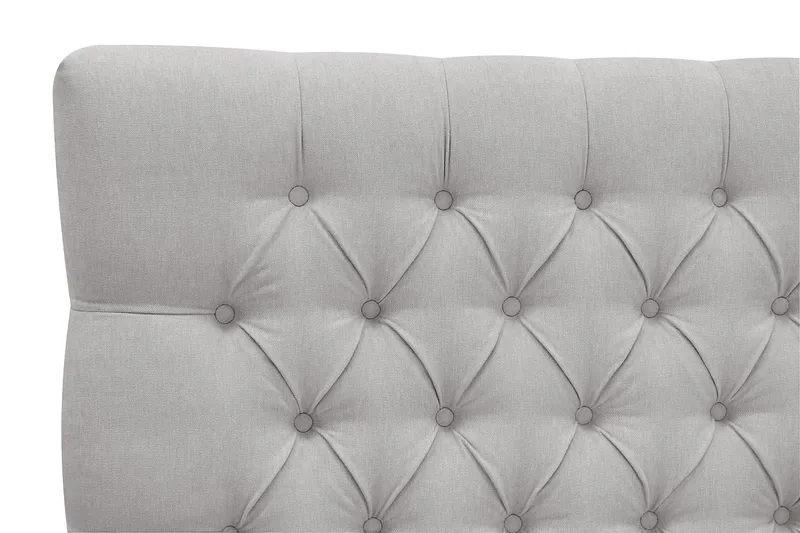 Hilton Lyx Komplett Sängpaket 160x200 cm Kontinentalsäng med knappad sänggavel - Grå - Möbler - Säng - Kontinentalsäng