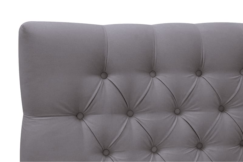 Hilton lyx Komplett Sängpaket 160x200 cm Kontinentalsäng med knappad sänggavel - Grå - Möbler - Säng - Komplett sängpaket