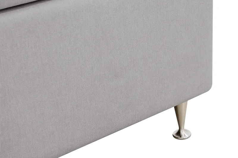 Hilton Lyx Komplett Sängpaket 160x200 cm Kontinentalsäng med knappad sänggavel - Grå - Möbler - Säng - Kontinentalsäng