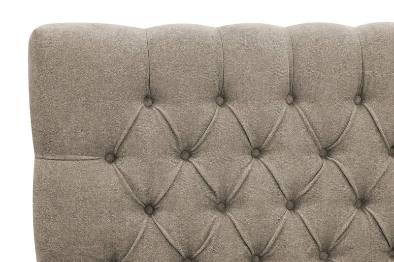 Hilton Lyx Komplett Sängpaket 160x200 cm Kontinentalsäng med knappad sänggavel i chenille - Brun - Möbler - Säng - Kontinentalsäng