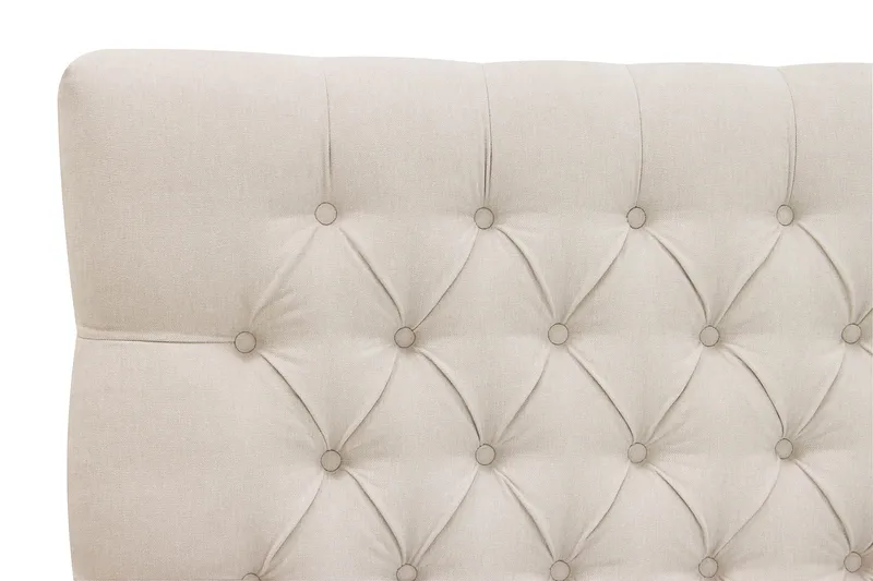 Hilton Lyx Komplett Sängpaket 160x200 cm Kontinentalsäng med knappad sänggavel - Ljusbeige - Möbler - Säng - Kontinentalsäng