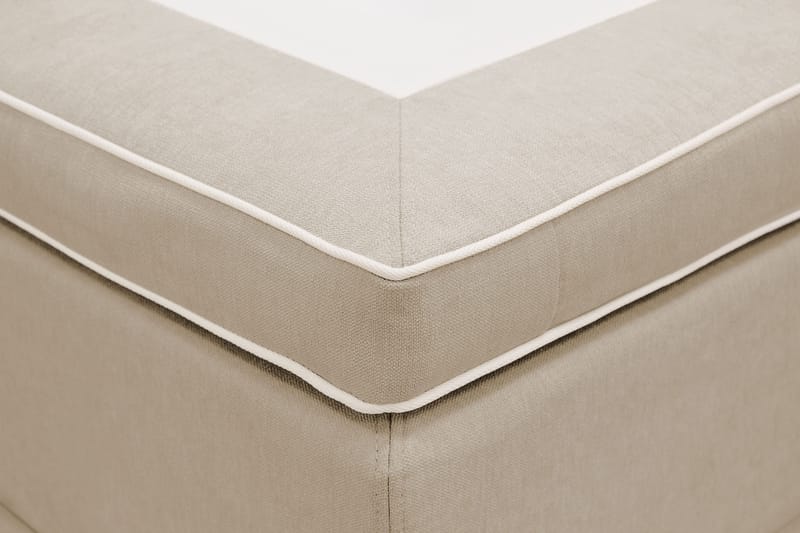 Hilton Lyx Komplett Sängpaket 180x200 cm Kontinentalsäng med knappad sänggavel - Beige - Möbler - Säng - Kontinentalsäng