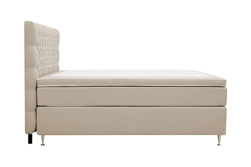 Hilton lyx Komplett Sängpaket 180x200 cm Kontinentalsäng med knappad sänggavel - Beige - Möbler - Säng - Komplett sängpaket