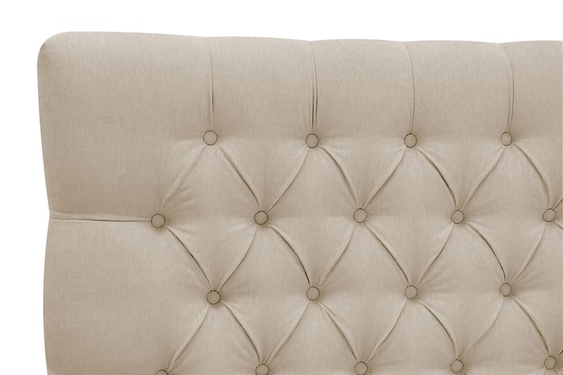 Hilton lyx Komplett Sängpaket 180x200 cm Kontinentalsäng med knappad sänggavel - Beige - Möbler - Säng - Komplett sängpaket
